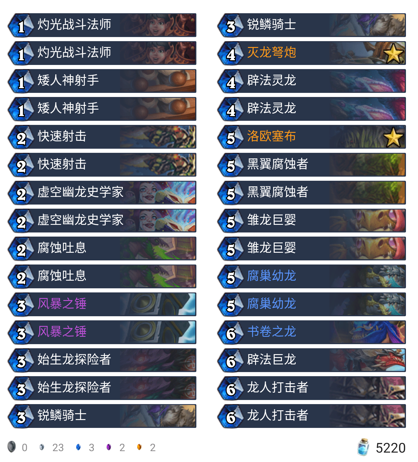 炉石传说:真正动物园混搭龙骑士卡组的动物园卡组 炉石传说:真正动物园混搭龙骑士卡组的动物园卡组