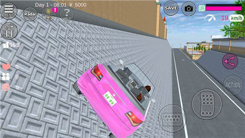 樱花校园1.039.07版敞篷车怎么玩？