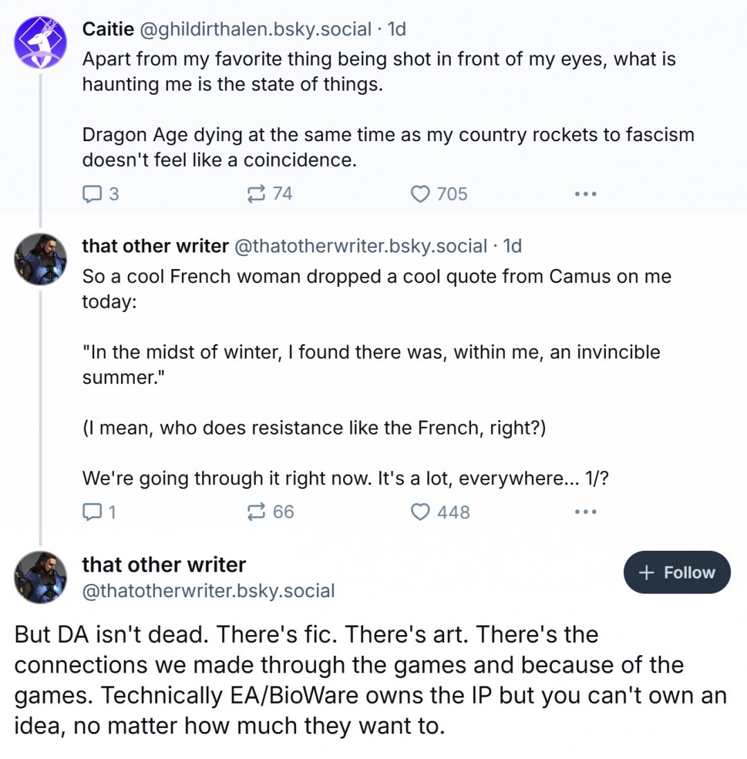 《龙腾世纪》系列已死?前编剧:它活正在您们的心中