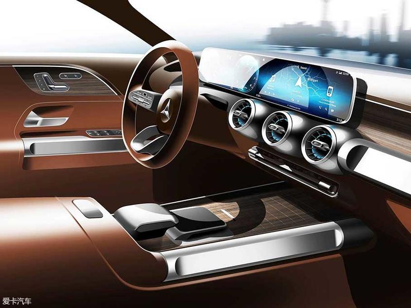 奔驰新款glb最新效果图：内饰大屏到底实不实用？