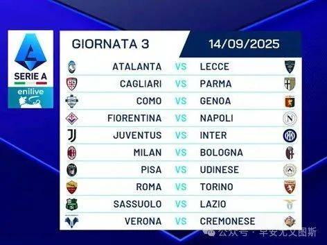 2025-2026赛季意甲赛程新鲜出炉，快来看看你支持的球队何时出战