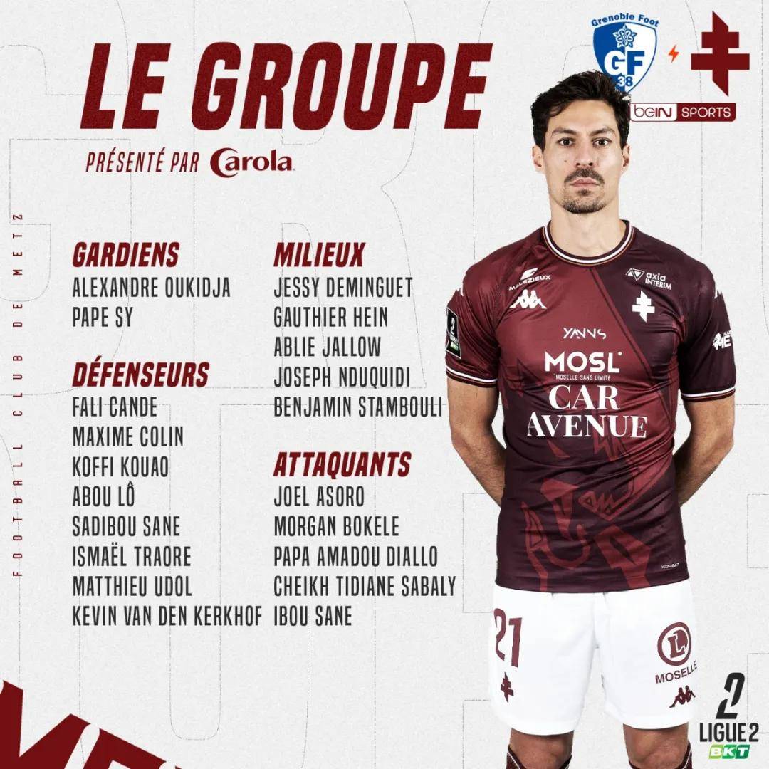 法甲梅斯队球员实力评估，看看谁是球队核心