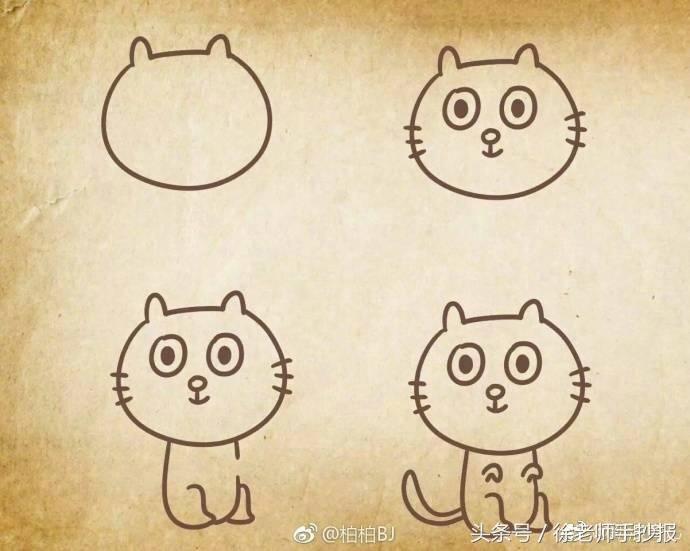 零基础怎么画出超萌猫咪简笔画？