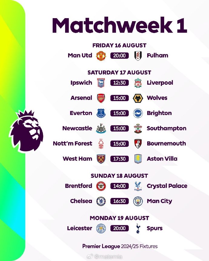 2024英超联赛具体直播时间表,精彩赛事一场不错过 2024英超联赛具体直播时间表,精彩赛事一场不错过