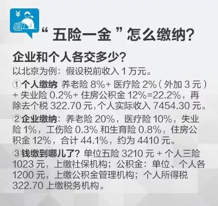 三险一金个人和公司分别交多少一个月？详细拆解缴费金额，包含具体计算方法