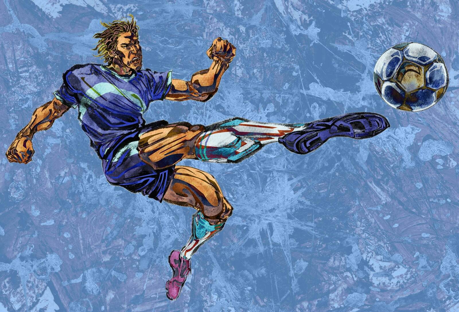 足球比赛插画，精美绝伦