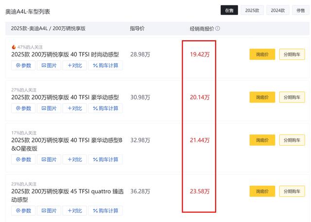 一汽奥迪a5报价及图片哪款性价比最高？