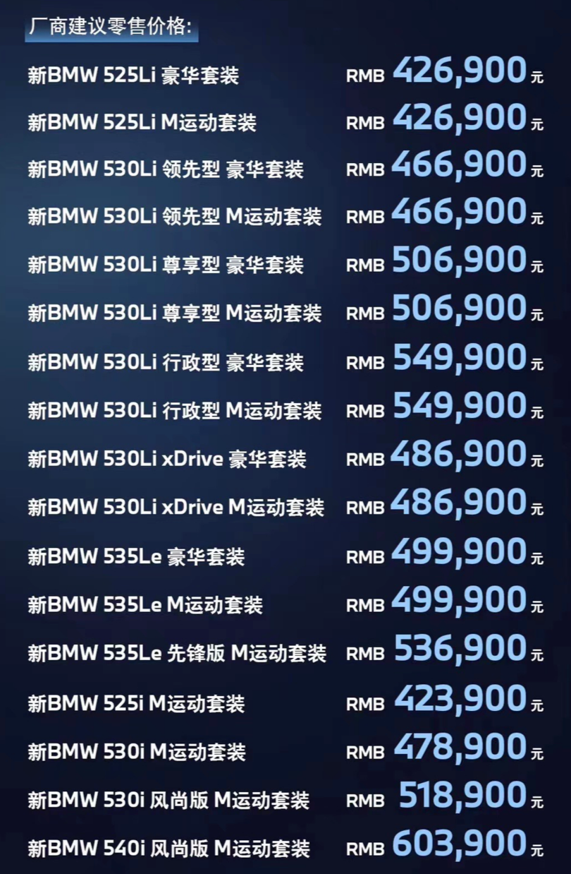 宝马5系最低多少钱能落地_宝马525Li豪华套装落地价？