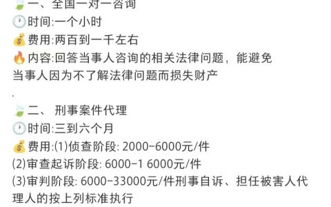 刑事律师收费受多种因素影响，不同案件类型差异大