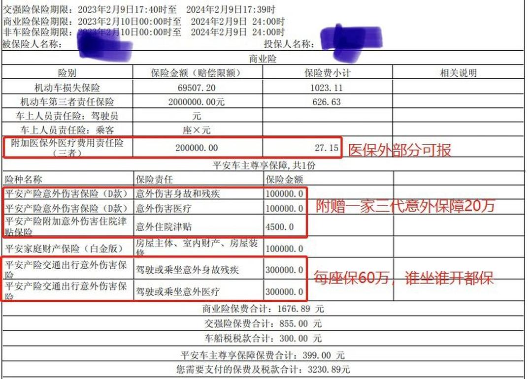 平安保险车险多少钱一年及价格明细看完就知道怎么算