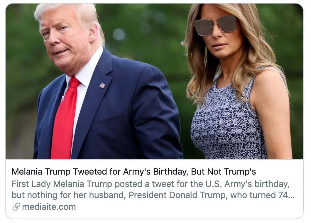  特朗普与梅拉尼娅关系分析 _特朗普74岁生日庆祝_特朗普几多岁