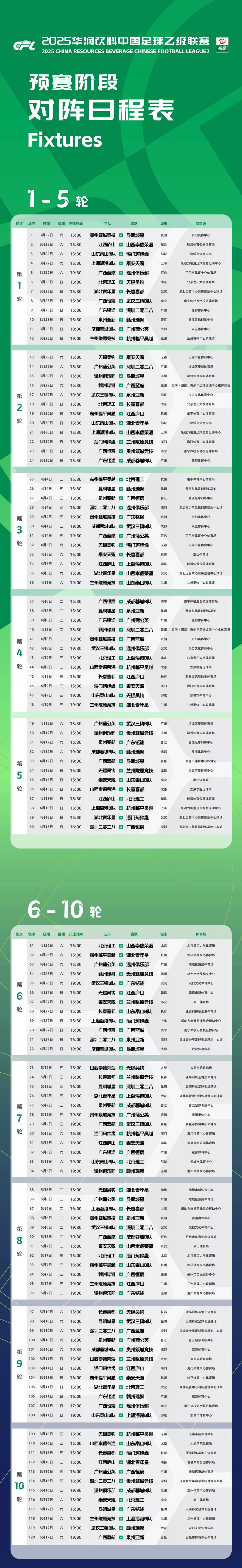 2025年中国足球赛事时间表图片哪里能找到？看这篇全知晓