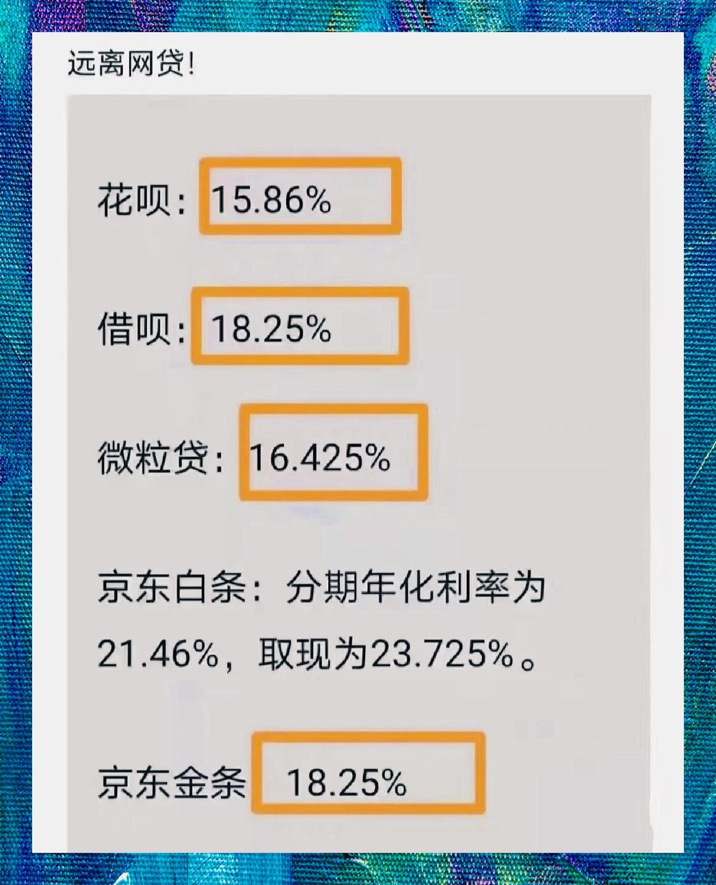 花呗和借呗利息对比