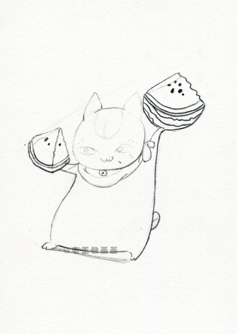 零基础怎么画出萌到心化的小猫咪简笔画？