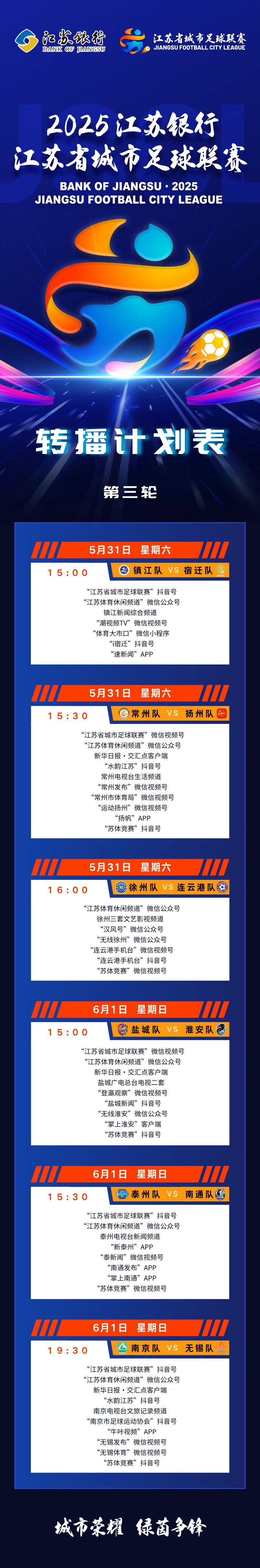 2025年江苏城市足球联赛直播在哪看免费？（附入口）