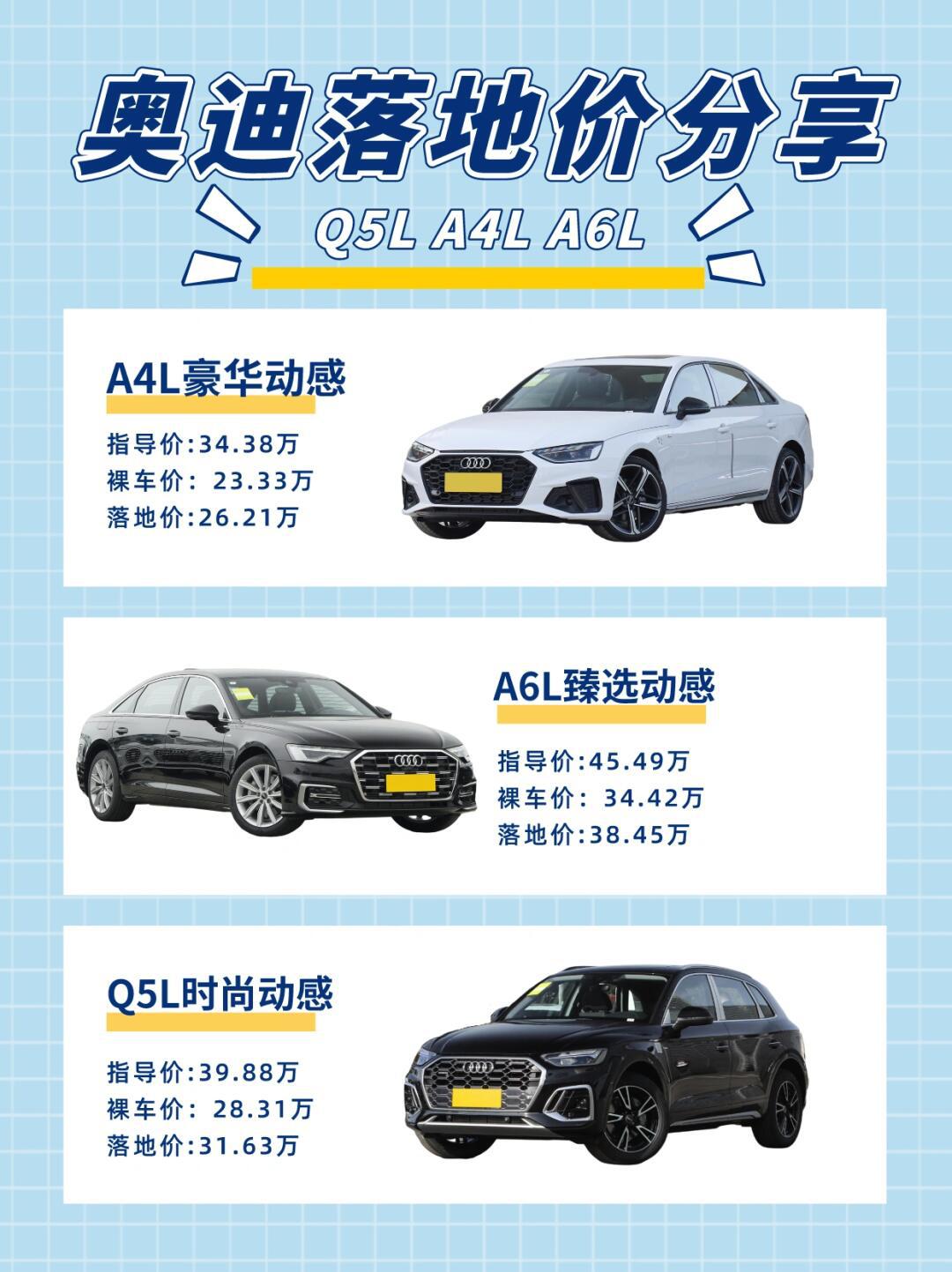 奥迪a4l多少钱落地价?不同地区购买能差多少 奥迪a4l多少钱落地价?不同地区购买能差多少