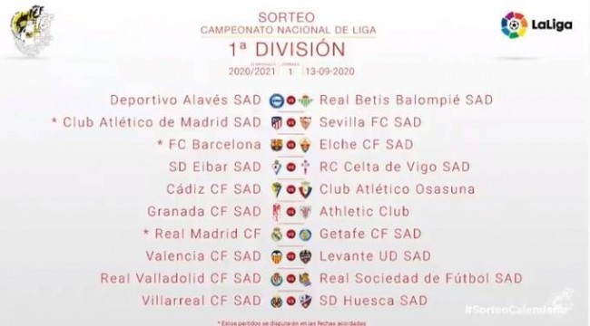 2020-2021赛季西甲完整赛程大揭秘，不容错过