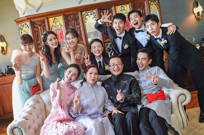 唐艺昕父母参加唐艺昕婚礼