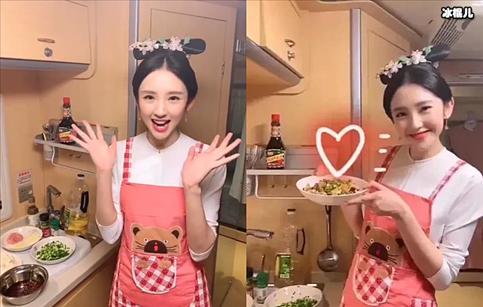 唐艺昕下厨为老公做爱心餐