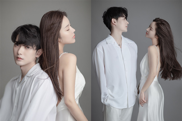 林姗姗和大白婚纱照