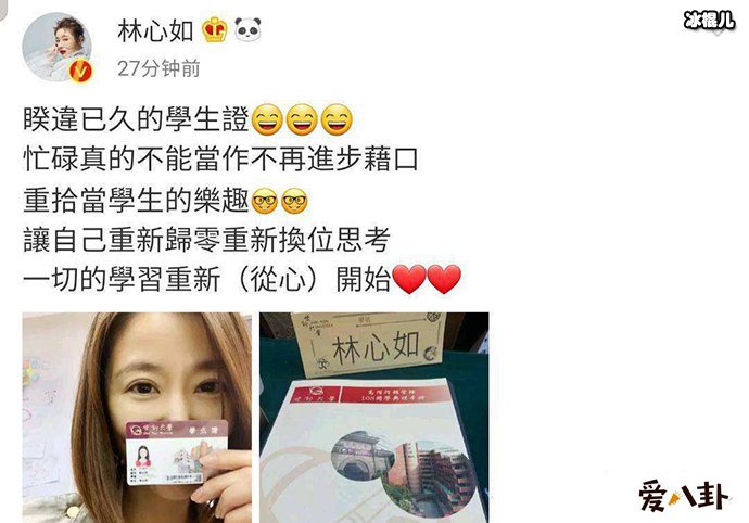 林心如自曝读博