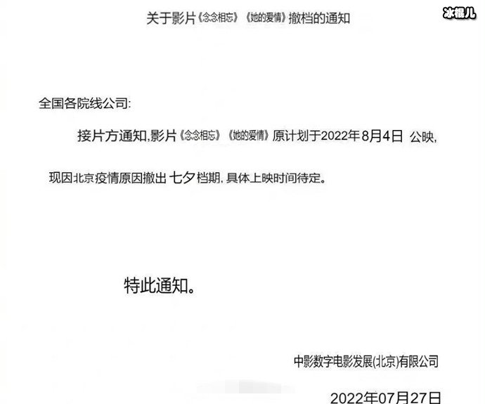 电影念念相忘撤档