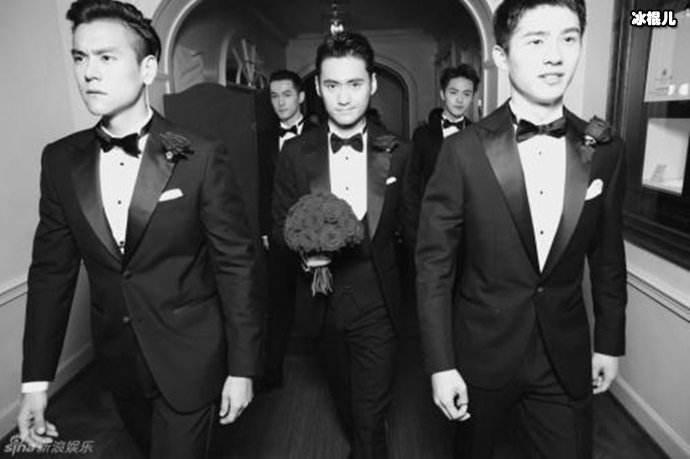 袁弘婚礼，被称为最帅的伴郎团