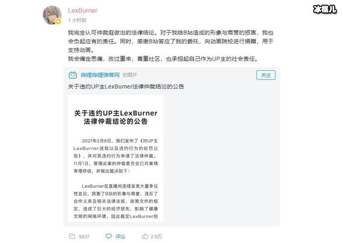 LexBurner回应仲裁结论公告