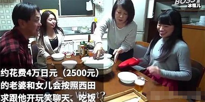 西田每次花费4万日元租赁妻女