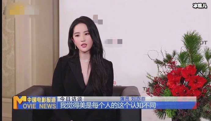 刘亦菲谈美的标准 