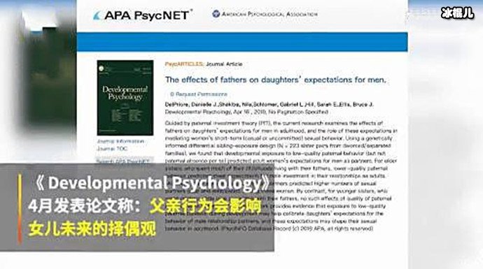 父亲行为会影响女儿择偶观