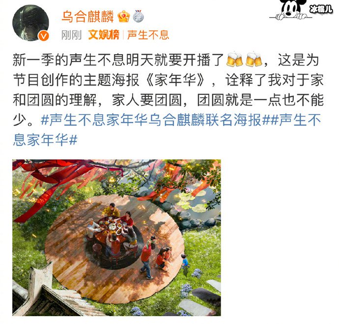 声生不息家年华乌合麒麟联名海报