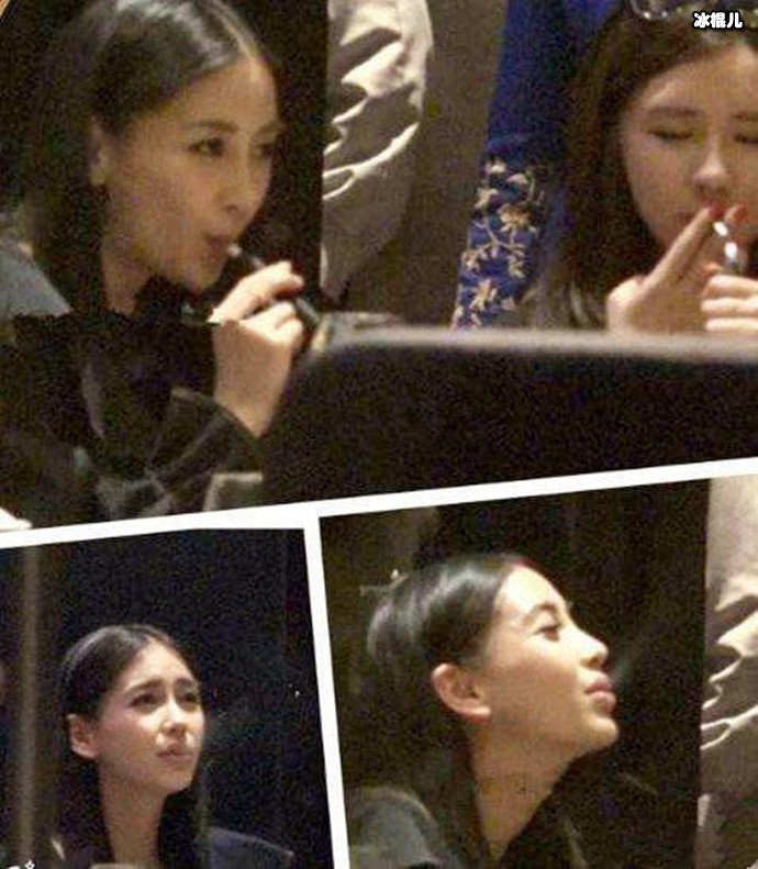 女明星吸烟