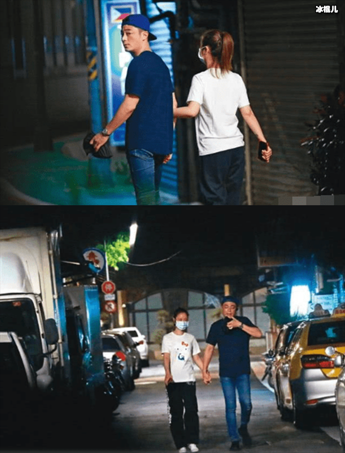 林心如霍建华挽手散步