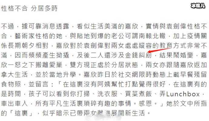 林嘉欣袁剑伟被曝已分居