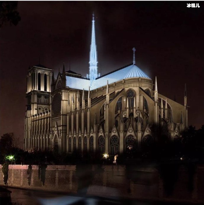意大利建筑师的水晶巴黎圣母院
