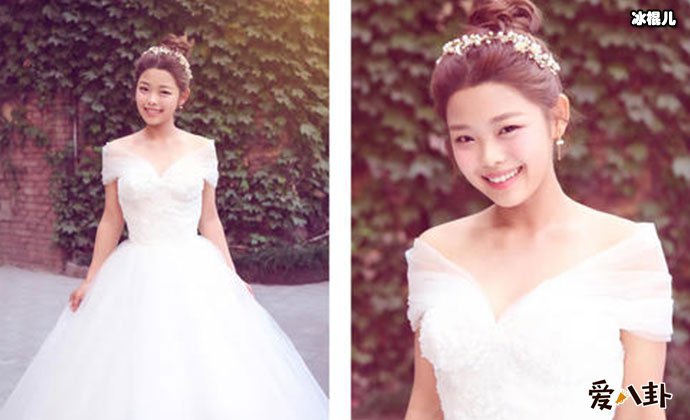 王莎莎晒婚纱照