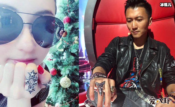 张柏芝晒出谢霆锋相似情侣戒指