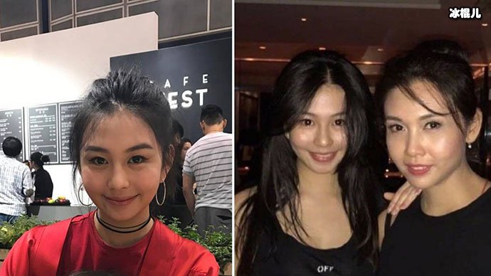 邱淑贞和女儿合照