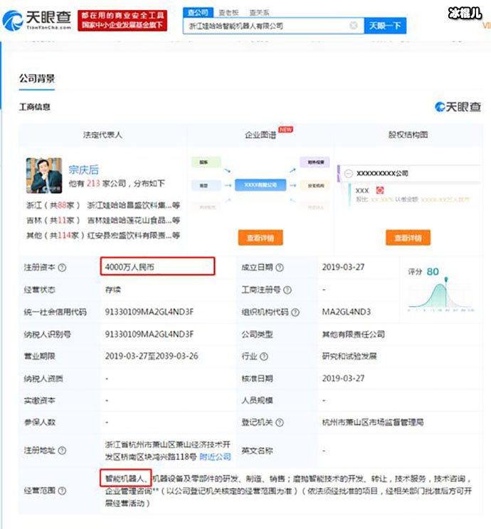娃哈哈成立机器人公司