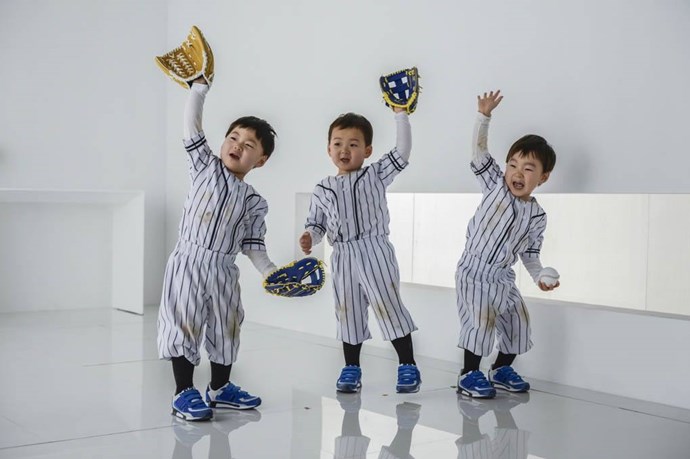 宋一国的三个儿子非常可爱