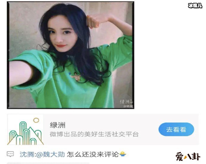 沈腾评论杨幂微博