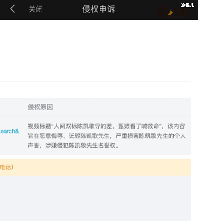 议论陈凯歌电影的up主被举报