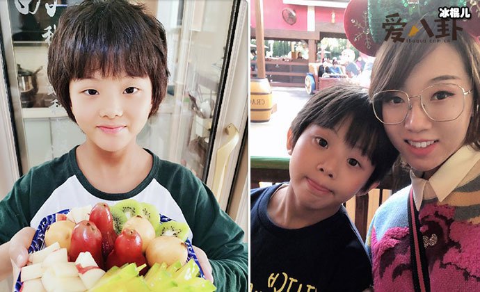 张艺瀚和妈妈的近照