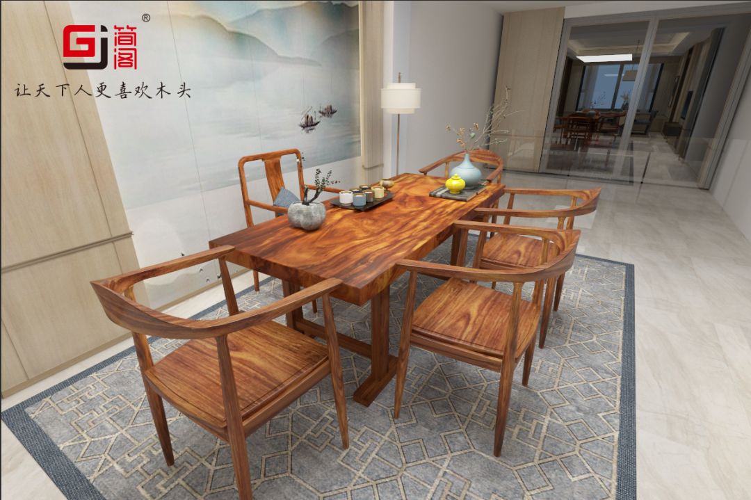 大板实木桌_实木大板 家居风格 搭配技巧