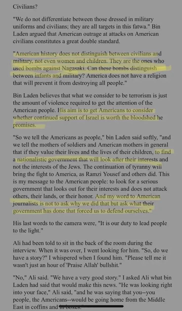 本拉登致美国人民信_美国反恐战争反思_美国霸权主义罪行_本拉登视频演讲