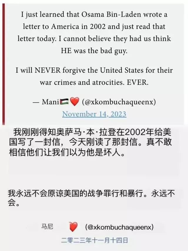 本拉登视频演讲_本拉登致美国人民信_美国反恐战争反思_美国霸权主义罪行